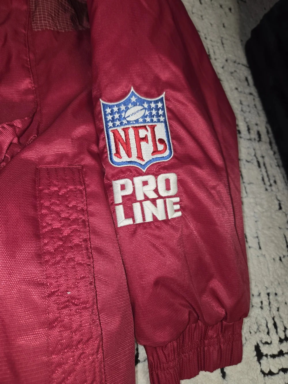 Vintage 90s San Francisco 49ers Logo Athletic Pro Line Jacket Puffer Coat Size [